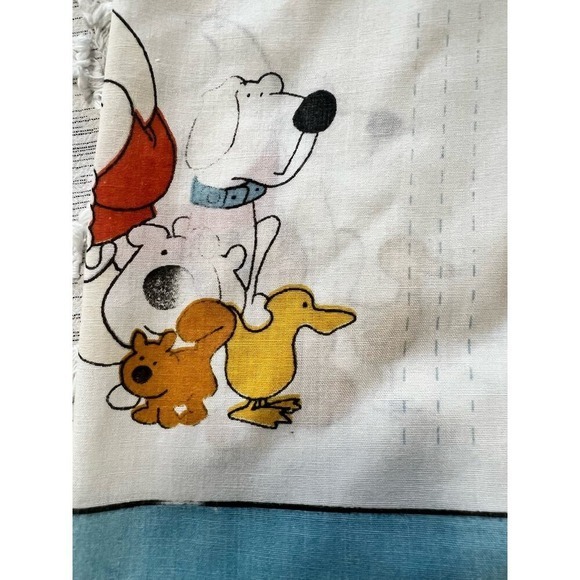 Sid the Cat Vtg Ziggy Character Twin Bed Sheets Flat and Bottom No Pillow Case - Picture 4 of 9